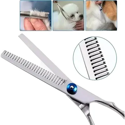 Produktbild von Friseurscheren, Edelstahl, Sicherheitsrunde Spitze, Flachschneider