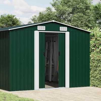 Immagine prodotto di vidaXL Casetta da giardino 257x580x181 cm in metallo verde