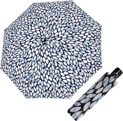 Obrázek produktu pro Doppler Fiber Magic Leaves blue – dámský plně automatický deštník