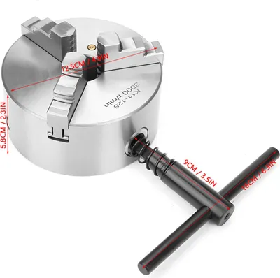 Produktbild von 5-Zoll-SANOU-K11-125-3-Backen-Drehmaschinenfutter mit Selbstzentrierung, 125 mm Durchmesser
