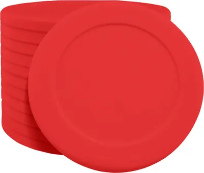 Produktbild von CombiCraft Blanko Kunststoff Wertmarken Rot 40mm Durchmesser, 100 Stück