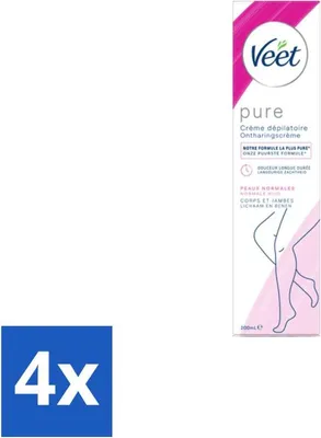 Produktbild von Veet Enthaarungscreme Pure Normal Skin 100 ml - Vorteilspack - 4 Stücke