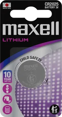 Zdjęcie produktu dla Maxell CR2025, Jednorazowa bateria, CR2025, Lit, 3 V, 1 szt., Srebrny