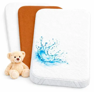 Imagen del producto de Elzusha - Juego de 2 fundas de almohada y 1 protector de colchón impermeable, 80x160 cm