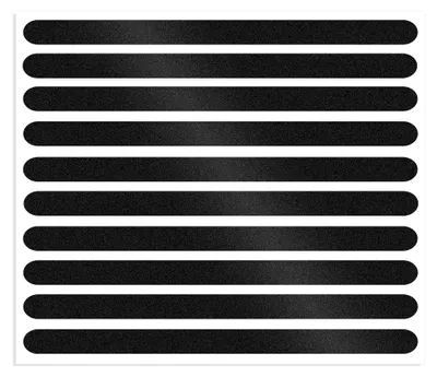 Produktbild von Rutschfeste Streifen für Treppenstufen / 75 x 3 cm / 10 Stück / schwarz / selbstklebend
