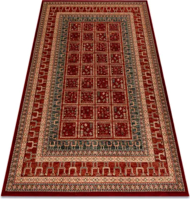 Produktbild von Wollteppich KASHQAI 4349 300 orientalisch, Rahmen Terrakotta / grün rot 200x250 cm