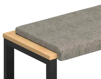 Produktbild von vidaXL Bankkissen Kunstwildleder Hellgrau Tiefe 35 cm