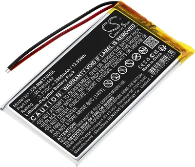 Obrázek produktu pro TECHTEK Baterie kompatibilní s [RAND McNally] TND-70 nahrazuje MLP604582