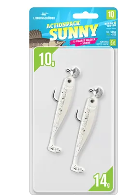 Produktbild von Lieblingsköder 10cm (4Stk) Actionpack Sunny