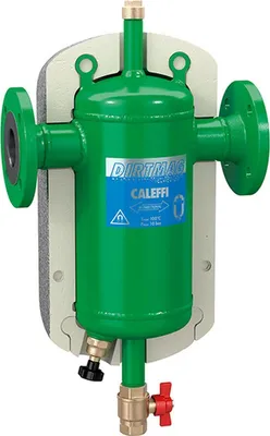 A cutaway view of a Caleffi DIRTMAG® Schlammabscheider DN65.