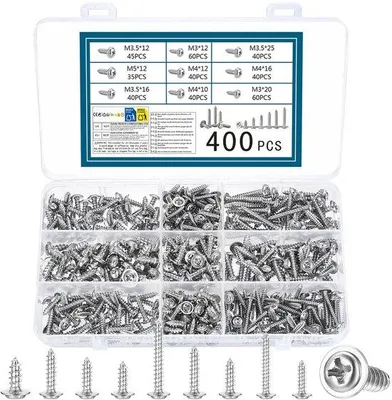Produktbild von Satz von 400 selbsttätigen Schrauben für Holz und Metall