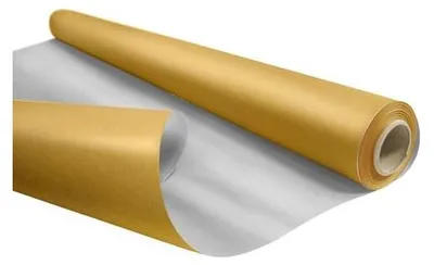 Zdjęcie produktu dla Papier prezentowy ozdobny KRAFT DUO Srebrno-Złoty 69cm/25m