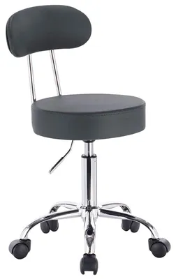 Image de Siège de bureau BH34 avec dossier en similicuir | Gris