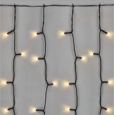 Standard LED Verbindungskette – Vorhang, 1x2 m, Außen, warm-weiß