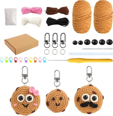 Obrázek produktu pro Sada pro začátečníky pro háčkování - Hobby sada - Kreativní sada - Kompletní sada s návodem - 185 g - Vícebarevná