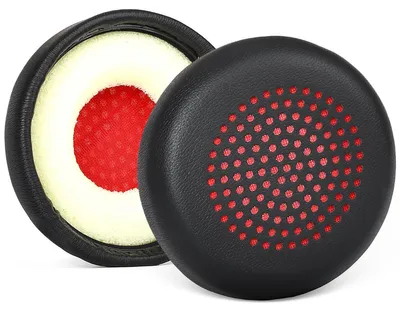 Zdjęcie produktu dla INF Wymienne poduszki nauszne kompatybilne z Plantronics Poly Savi 8400/8410/8420/8220/8210/8200 — skóra proteinowa, pianka pamięciowa, zatrzaskowe, czarne (2 szt.)