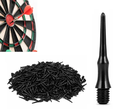 Produktbild von 200 Stück Dartspitzen, Kunststoff, 2BA Softdart-Spitzen, Ersatzspitzen für Dartpfeile