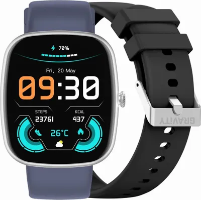 Immagine prodotto di Smartwatch GRAVITY GT18-6 Uomo Cinturino in silicone nero + cinturino blu navy