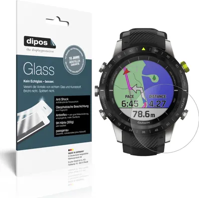 Produktbild von 2x Schutzfolie für Garmin MARQ Athlete matt - Anti-Shock 9H Folie dipos Glass Kunststoffglas