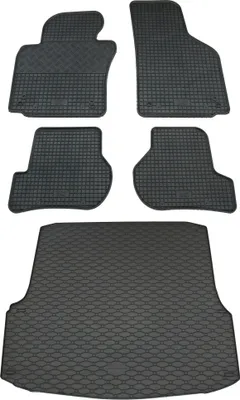 Produktbild von Rigum Gummi Fußmatten + Kofferraumwanne im Set für Skoda Octavia 2 Limo