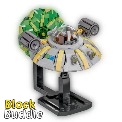 Produktbild von Rick and Morty Raumschiff MOC Klemmbaustein Set - Wissenschaftler Dimension - 675 Teile