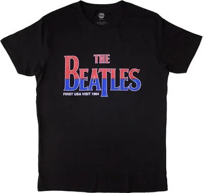 Produktbild von The Beatles - "First USA Visit" T-Shirt für Herren/Damen Uni RO12580 (XXL) (Schwarz)