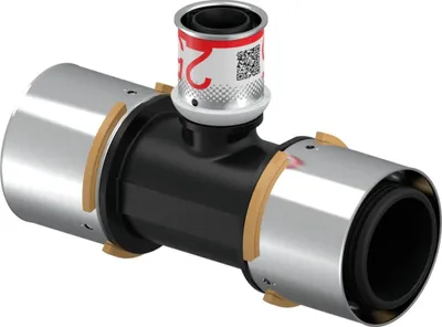 Produktbild von UPONOR S-Press, T-Stück, reduziert, PPSU, 50-25-50, 1 Stk.