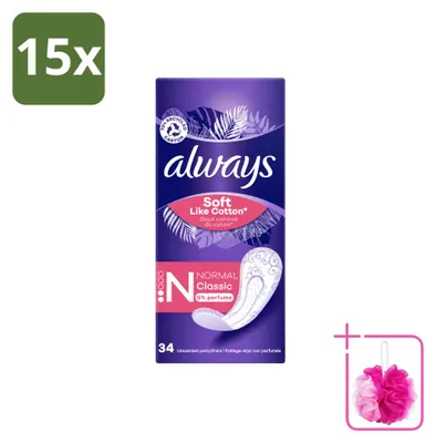 Produktbild von 15 x Always Discreet Normal Slipeinlagen - Sparpackung - 15 Stücke