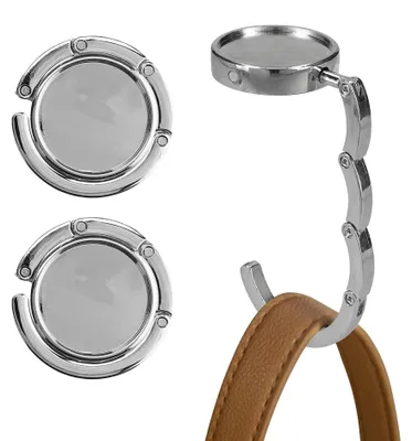 Produktbild von kwmobile Taschenhalter für Tisch - 2x Handtaschenhalter für Tisch - Taschenhaken faltbar - Taschen Aufhänger - Taschen Halter Haken - Tischhaken Set