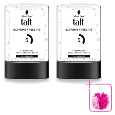 Imagen del producto de 2 unidades de gel moldeador Taft Men Power Gel Extreme, fijación fuerte, 5, 300 ml, pack ahorro