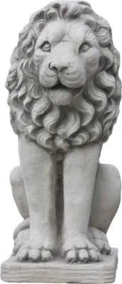 Produktbild von Schöner Löwe aus Steinguss perfekt für den Garten die Terrasse oder den Vorgarten ist Frostfest Witterungsbeständig und Neu 60cm H, ST-103892