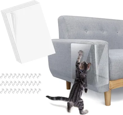 Produktbild von Kratzpads-Set für Katzen – 4-teiliger Möbelschutz zum Schutz vor Krallenschäden, transparente Anti-Krallen-Aufkleber für Sofas und Sessel