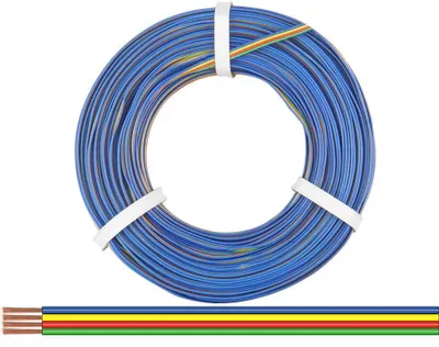 Immagine prodotto di Cavo a quattro fili 0,14 mm² / 50 m blu-giallo-rosso-verde