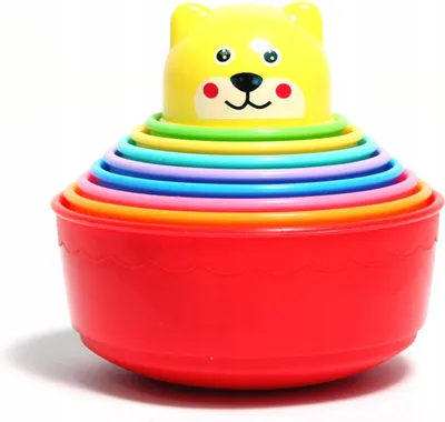 Produktbild von Stapelbecher Baby Spielzeug 9 Stück Set Pyramide Badespielzeug Sandspielzeug Bunt