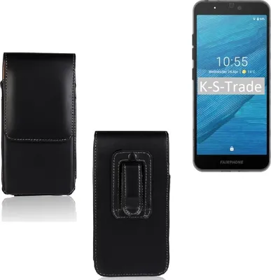 Produktbild von K-S-Trade Gürteltasche für Fairphone Fairphone 3 Schutz Hülle Handy Hülle mit Magnetverschluss Holster in schwarz
