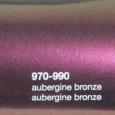 Produktbild von (25€/m²) Oracal 970RA Autofolie 990G Aubergine-Bronze Glanz Folie 152 cm Breite Laufmeterware gegossene Auto Folie selbstklebend
