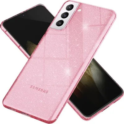 Obrázok produktu pre NALIA trblietavé puzdro na mobilný telefón pre Samsung Galaxy S21, trblietavé puzdro na mobilný telefón, ochranný kryt, ružové