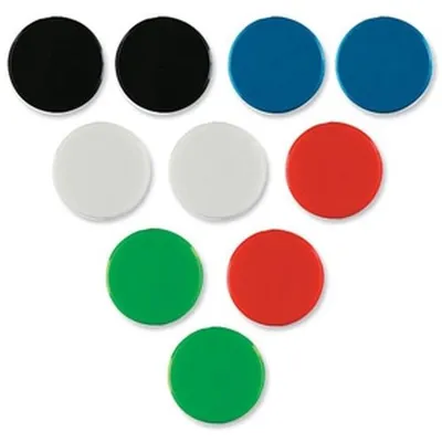 Produktbild von Nobo Magnete rund, 38mm, blau (4), Tafelmagnet, Blau, 38 mm, 38 mm, 90 g, 4 Stück(e)