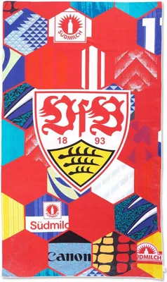Produktbild von VfB Stuttgart Strandtuch Tradition 100x180 cm – Badetuch mit Wappen für echte Fans