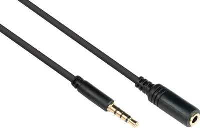 Immagine prodotto di Prolunga jack da 3,5 mm a 4 poli, 1,5 m, nera