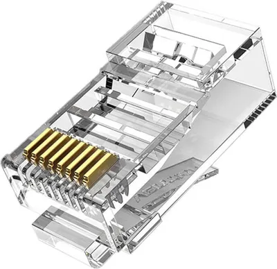 Produktbild von Vention IDDR0-50, RJ-45, Transparent, Stecker, Gerade, Polycarbonat (PC), Cat6