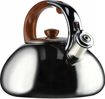 Produktbild von Wasserkessel - Pfeifkessel - Für Gasherd - Mit Pfeife - 2,5 l - Stahl - Silber