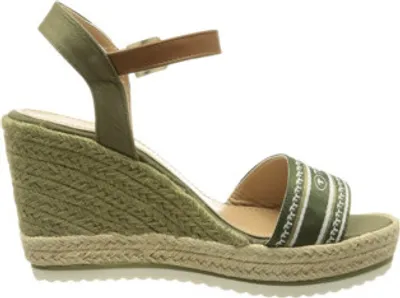 Produktbild von Tom Tailor Damen 3290207 Sandaletten schlicht Logo-Print, Decksohlen-Print