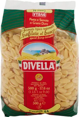 Produktbild von 10x Divella Cavatelli N. 44 Hartweizengrieß Pasta Italienische Nudeln 500g Packung + Italian Gourmet Polpa di Pomodoro 400g Dose