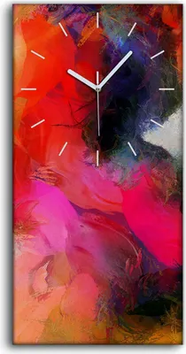 Produktbild von Küche Wohnzimmer Wand Leinwand Uhr Geräuschlos 30x60 Malerei Abstrakte Kunst - weiße Hände