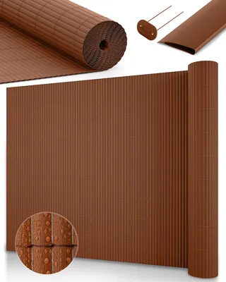 Produktbild von Sol Royal PVC Sichtschutz für Balkon Zaun SolVisionP12, 80x500cm, Braun
