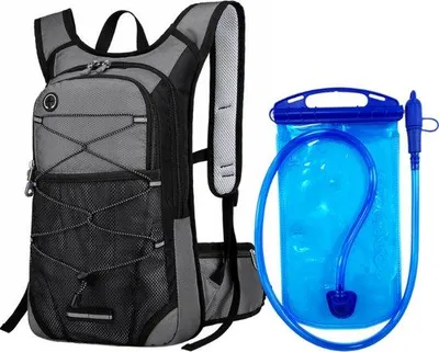 Produktbild von Famanu Trinkrucksack mit 2L Wasserblase - Grau