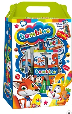 Produktbild von ST-Majewski Kreativset „Bambino“ – Buntstifte, Farben, Knete