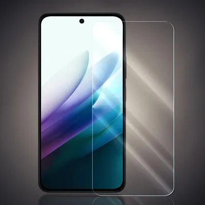 A smartphone screen protector is shown next to a smartphone.