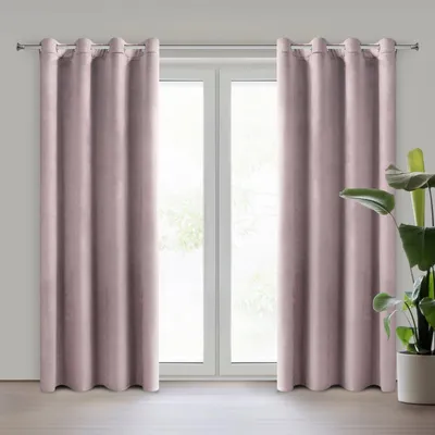 Produktbild von Vorhang Verdunklungsgardine mit Ösen 140x250 cm Puderrosa